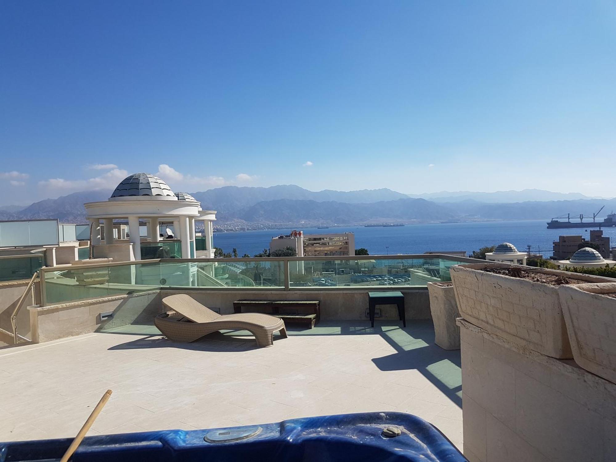 Palmore Top Luxury Penthause With Juccuzi First Line Of The Seaside Apartamento Eilat Exterior foto
