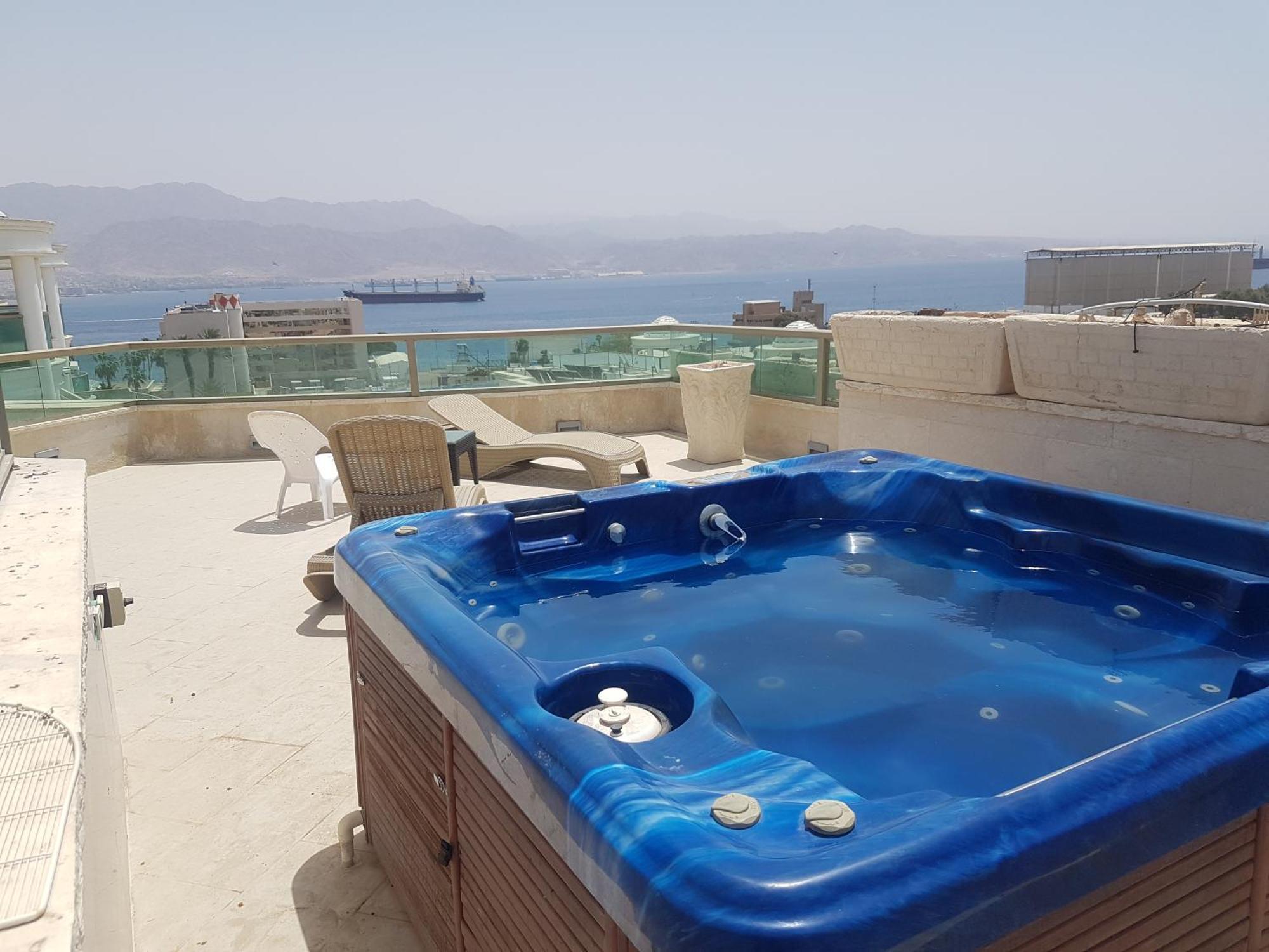Palmore Top Luxury Penthause With Juccuzi First Line Of The Seaside Apartamento Eilat Exterior foto