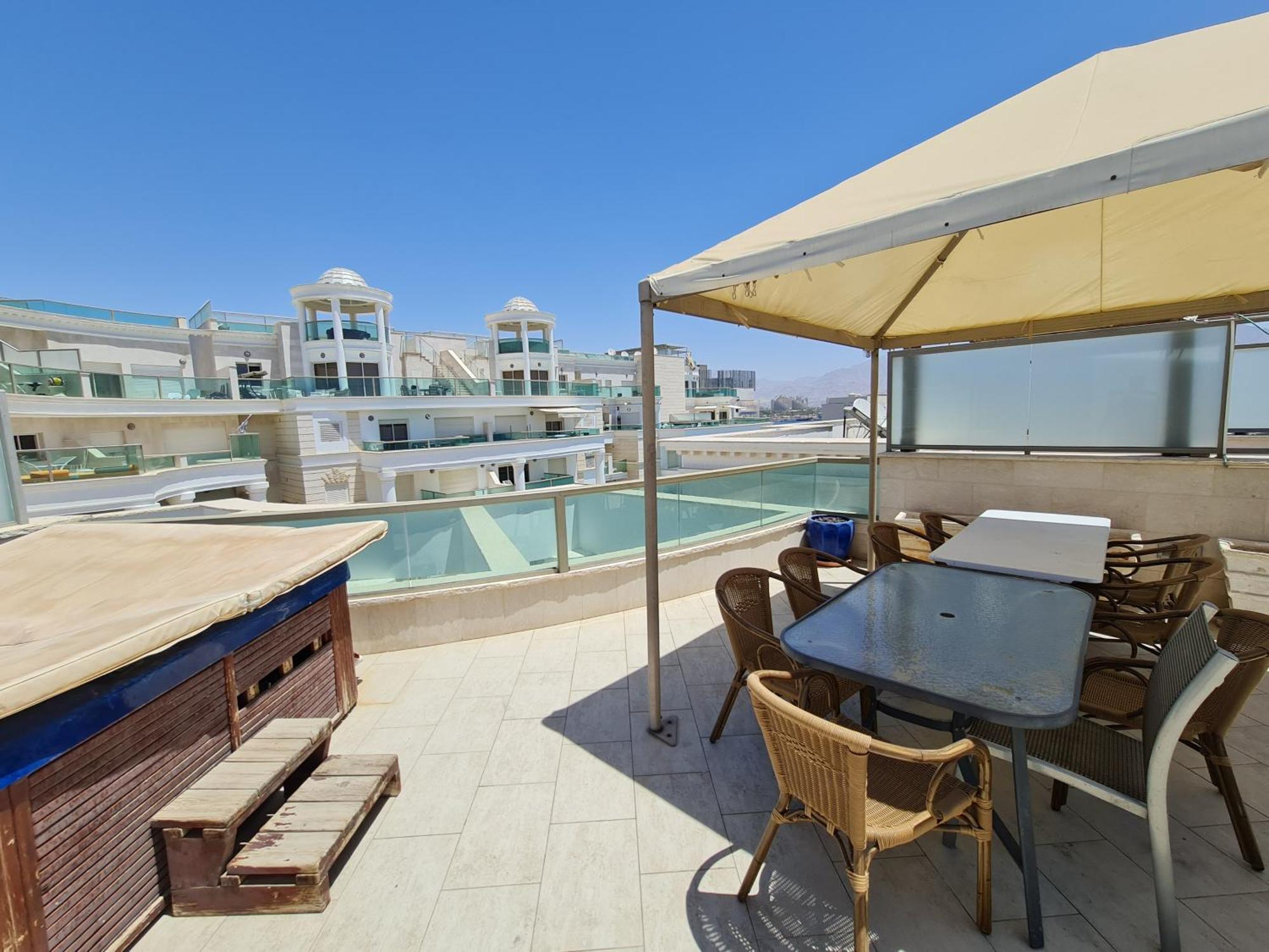 Palmore Top Luxury Penthause With Juccuzi First Line Of The Seaside Apartamento Eilat Exterior foto